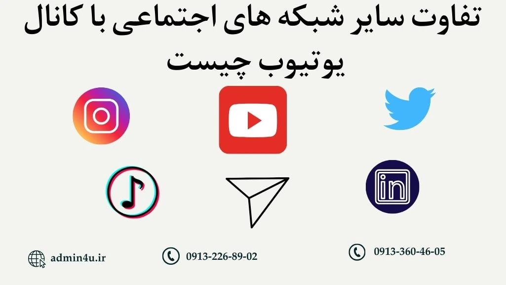 تفاوت سایر شبکه های اجتماعی با کانال یوتیوب چیست